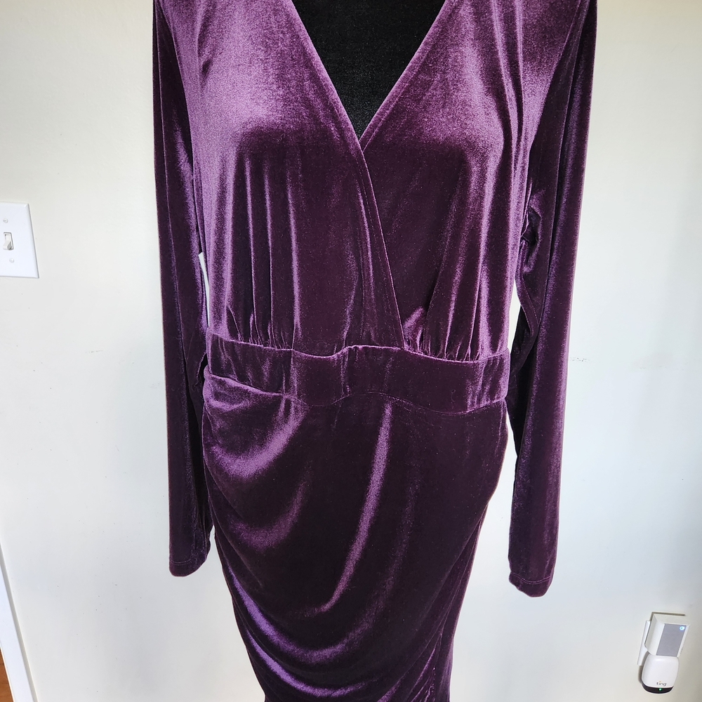 Elegant Purple Velvet Dress